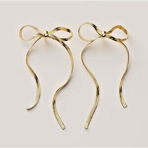 NWT Kate Spade x Target Gold Bow Linear Drop Stud Earrings